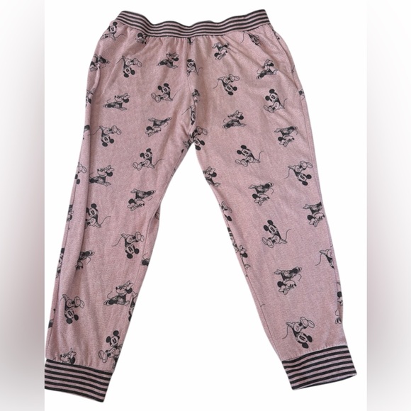 Disney Other - Disney Blush Pink Mickey Minnie Character Cozy Lounge Pajama Pants Size Large